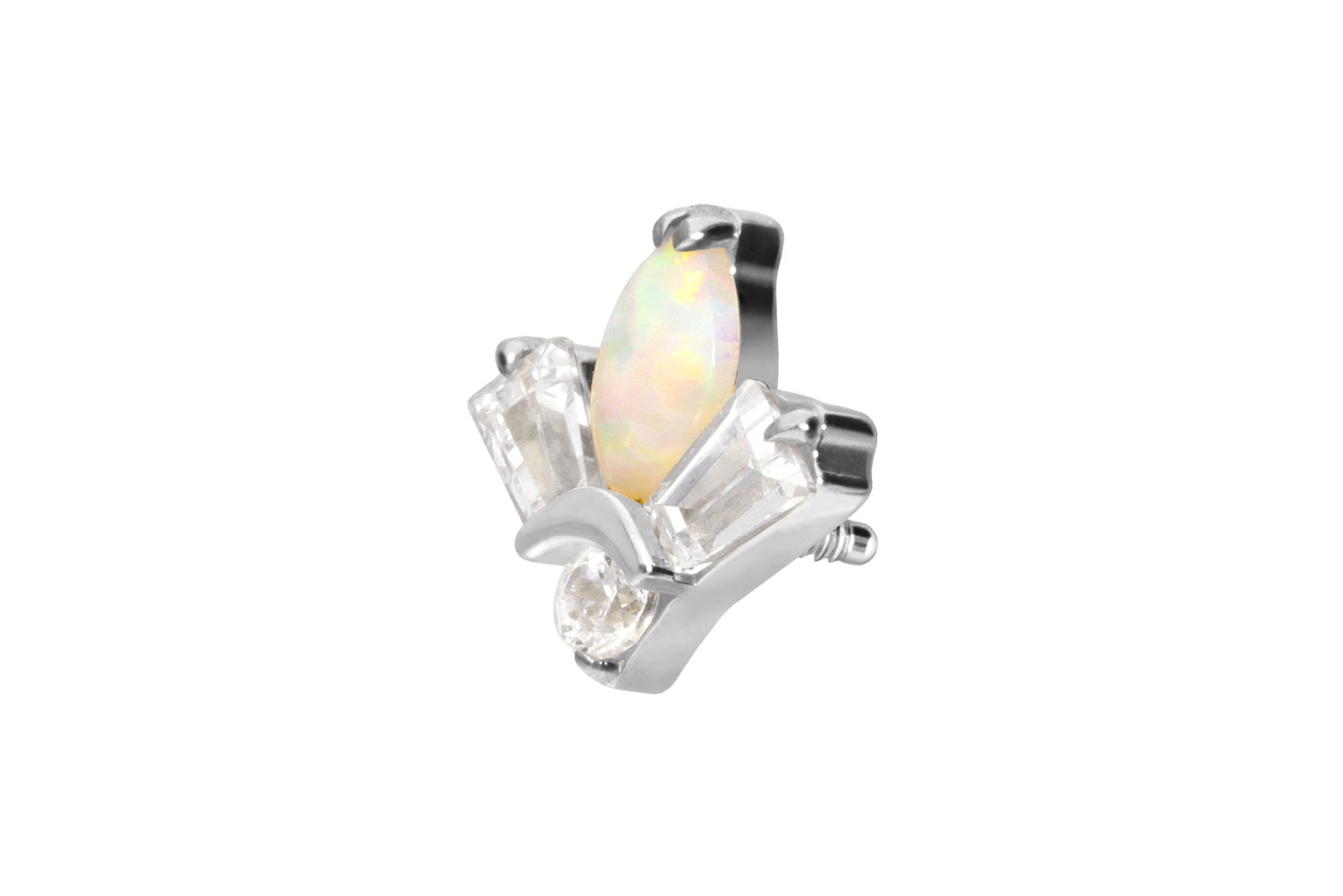 Titan Schraubaufsatz mit Außengewinde LOTUSBLÜTE von Piercingline